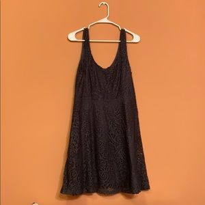 Dark Grey Apt. 9 Lace Overlay Skater Dress